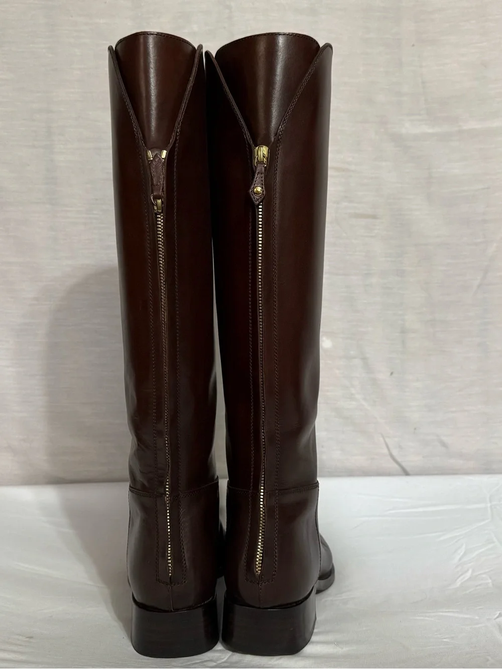 Loro Piana Wellington Brown Calf Leather Riding Boots EU 38